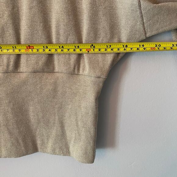 We The Free Cream Tan Shimmer Turtleneck Mockneck Sweater Pullover Women size XS - Picture 7 of 8